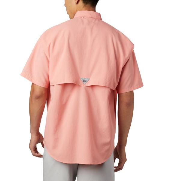 Columbia PFG Bahama II Fishing Shirts Pink For Men's NZ17269 New Zealand